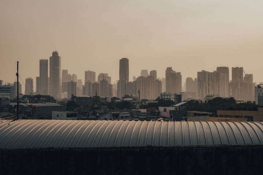 Jakarta skyline at dusk